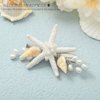 Yean Starfish Wedding Hair Clip Silver Beach Bridal Hair Accessories Pearl SeaShell Hair Piece for Women and Girls