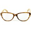 Aloha Eyewear Zen Valley Cateye Reading Glasses with Woodgrain Temples for Women (Tortoise & Tan +2.50)