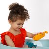 SES Creative: Fish in A Row - 4 Fish Boats, Linking Colorful Toy Boats, Stacking & Scooping, Bathtime Play & Water Activity, Baby-Toddler-Kids 10mo+