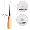 2PCS Alloy Steel Wood Handle Punching Tapered Awl Craft Cloth Scratch Awl Repair Tool for DIY Craft
