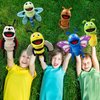 JUSTQUNSEEN Hand Puppet Realistic Plush Puppet 13",Insect Animal Puppets for Kids Insect Stuffed Animal Hand Puppet with Moveable Mouth,Soft Stuffed Bee Puppet Story Toy Puppets Role Play Show Game