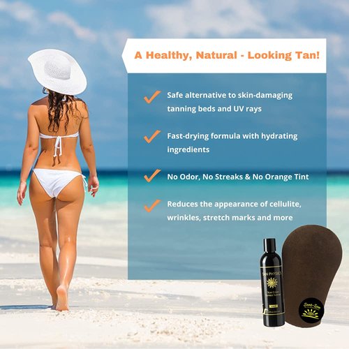 Tan Physics True Color Sunless Tanner, 8 Fl oz (Pack of 2) with Tanning Mitt - Self Tanner - Sunless Tanning Lotion - Self Tanners Best sellers - Fake Tan, Quick Tan & Sunless Tan