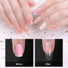 Vodisa Clear Nail Tips 500pcs French Acrylic Half Cover Fake Nails with Storage Case 10 Sizes Long False Nail for Lady Nail Salons and Home DIY Nail Art(Half Cover)