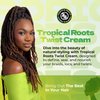 Bronner Bros Tropical Roots Twist Cream for Braids, Locs & Twist - Styling Cream with Pineapple & Guava Extract, Coconut Oil, Vitamins B5 & B12 - Soft Hol, Reduces Frizz & Spit Ends - 6 oz