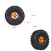 GoolRC 4PCS 1.9 Inch RC Crawler Rubber Tires with Metal Rim for 1/10 RC Rock Crawler Traxxas TRX-4 TRX-6 Axial Scx10 90046 RC4WD RC Car Parts (Golden)