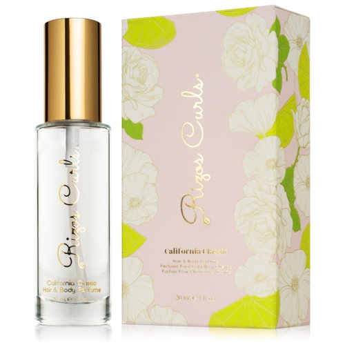 Rizos Curls California Classic Hair & Body Perfume. Fragrance Mist, Non Drying and Long Lasting, Natural Safe Ingredients, Vegan and Cruelty Free