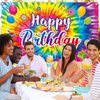Tie Dye Birthday Backdrop, Tie Dye Party Supplies Birthday Decorations, Rainbow Birthday Banner Background, 60's 70's Hippie Theme Groovy Birthday Party Decorations, 71 x 43 Inches
