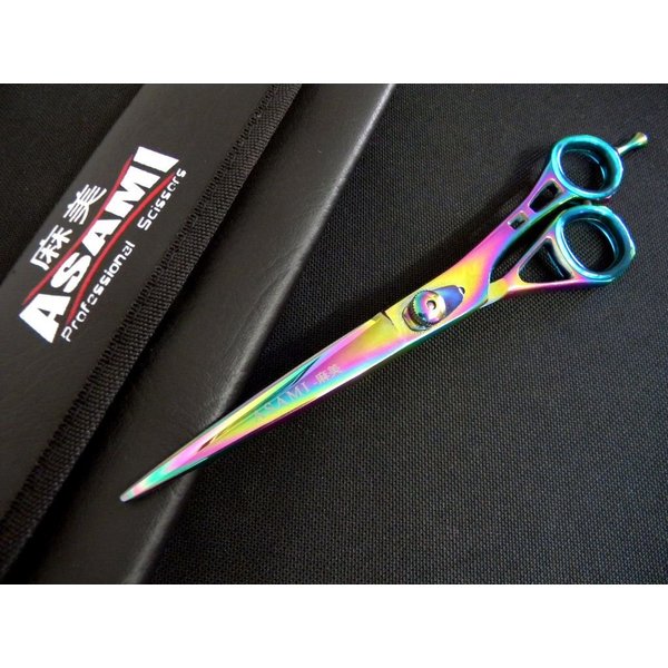 7” ASAMI Professional Titanium Coated 440c Japanese Stainless Steel Scissors ART6144