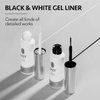 GAOY Black White Gel Nail Polish Art Liner, 8ml 2 Colors for Nail Paint Design with Thin Brush DIY French Manicure and Pedicure at Home