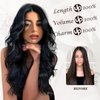 BARSDAR Clip in Hair Extensions for Women - 20 Inch Long Wavy Brown Hair Extensions Clip in - 6PCs Full Head Thick Soft Synthetic Clip in Hairpieces Daily Party Halloween- Dark Brown