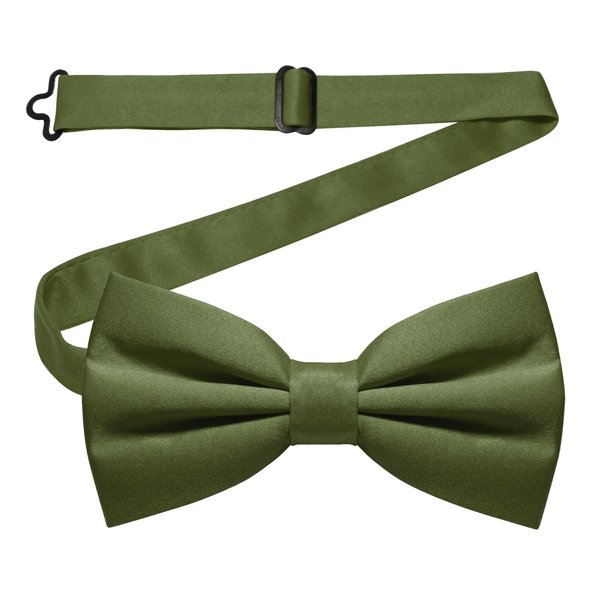 JEMYGINS Olive Green Pre-tied Bow Tie Adjustable Bowtie for Men(22)