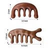 Wooden Scalp Massager Comb - 6 Pack Wooden Comb for Hair Growth Brush, Wood Wide Tooth Comb for Women Men, Natural Sandalwood Comb Head Massager