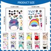24Pcs Cartoon Make a Face Stickers,Birthday Party Favors Party Supplies,Different Role Crafts Sticker.