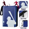 Baseball Card Binder, Trading Card Binder with Sleeves, Sports Card Binder Collectible Trading Card Albums Fits Cards with 50 Removable Sleeves (Blue, 400 Pockets)