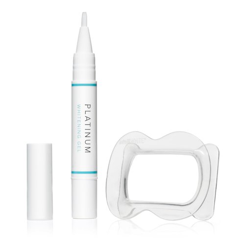 intelliWHITE Platinum Whitening Pen & Mouth Guard- Teeth Whitening Treatment, Removes Stains, Safe for Veneers, Tooth Caps & Crowns, Non-Toxic, Vegan, Cruelty & Paraben Free, Made In The USA, 1ea