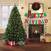 Feliz Navidad Banner Christmas, Red Green Glitter Mexican Spanish Christmas Banner, Christmas Garland, Feliz Navidad Decorations for Home, Christmas Party Mantel Fire Place Decorations (Pre-assembled)