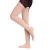 PPXGOGO Thigh High Compression Socks Men & Women, Firm Support 20-30 mmHg Gradient Compression with Silicone Band, Closed Toe Compression Stockings for Medical, Edema, Varicose Veins.(close nude XXL)