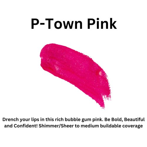 Boston Mints P-Town Pink Lip Gloss (.25oz) -Vegan, gluten-free, cruelty-free formula with Aloe, Vitamins C & E, and a refreshing hint of spearmint extract for soft and hydrated lips.
