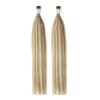 ABH AmazingBeauty Hair I Tip Hair Extensions Human Hair 16 Inch Fusion Hair Extensions Human Color #8A Light Brown Mixed with #60 Ash Blonde Hair Extensions for Short Hair Silky Straight 50g 50strands