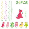Dino Dinosaur Hanging Swirl - 24PCS Party Decorations for Boys Kids Theme Birthday Party Supplies Dinosaur Hanging Spiral Garlands Ceiling Decor (Dino Dinosaur)
