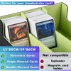 UAONO Card Storage Box for Trading Cards, 1800+ PU Leather Commander Card Deck Case, Magnetic Closure Card Holder Fits for Magic Game Cards(Black&Lemon Green)