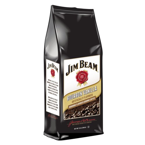 Jim Beam Bourbon Vanilla Bourbon Flavored Ground Coffee, 2 bags (12 oz ea.)