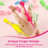 KXCOFTXI 16 Pcs Slingshot Dinosaur Finger Toys, Finger Slingshot Novelty Toys, Amusements Rubber Toy for Dinosaur Party Favors, School Party, Friends Gathering
