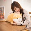 Cute Soft Shiba Inu Dog Stuffed Animals Shiba Inu Dog Plush Toys Shiba Inu Dog Plushies Throw Pillow Shiba Inu Dog Hugging Cuddly Shiba Inu Dog Doll Pillow Gift for Kids and Lovers (12-Inch)