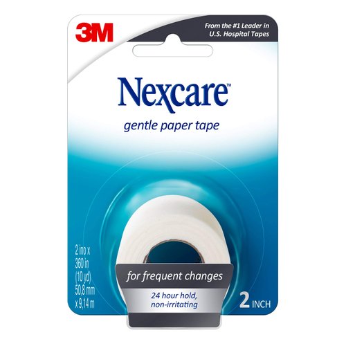 Nexcare Gentle Paper Tape, Medical Paper Tape, Secures Dressings and Lifts Away Gently - 2 In x 10 Yds, 1 Roll of Tape