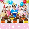FANOST Funny Poop Emoji Party Decorations Table Centerpieces, 9 Pcs Cute Poop Honeycomb Centerpieces for Adults Kids Birthday Party Decorations, Retired 50th 60th 80th Party Favors Decor Supplies