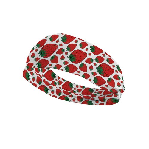 Strawberry Headband Turban Women Strawberry Headwarp Bandana Strawberry Hair Band Headwear BW45 (A)