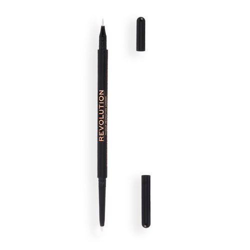 Makeup Revolution- Felt & Kohl Eyeliner- White |Ultra Creamy and Pigmented texture | Smooth and buttery application |Smudge proof and long lasting | Built in smudger for smokey looks | 0.13gm