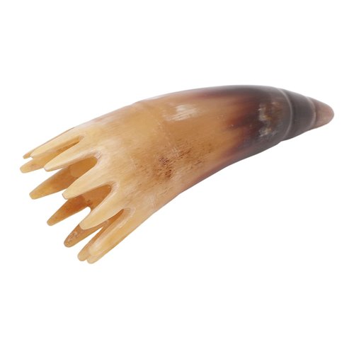 Horn Shape Hair Comb with Massage Function, Wide Tooth Comb Jade Massager, Lightweight and Portable ABS Comb for Scalp Care