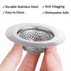 Ohtomber 2PCS Bathtub Drain Strainer - 2.79 inch Shower Hair Drain Catcher, Stainless Steel Shower Bathtub Drain Cover, Bathroom Sink Strainer Filter Basket for Bathroom Sink, Wash Basin Floor Drain