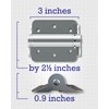 Hardware Essentials 3 Inch Self-Closing Door Hinges, 2-Pack, Adjustable, Storm and Screen Door, Full Surface Mount, Zinc Plated (851594)