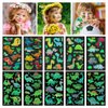 AOMIG Temporary Tattoo for Kids, 10 Sheets Glow In The Dark Cartoon Dinosaur Tattoo Stickers, Waterproof Luminous Fake Tattoo Stickers Set for Boys Girls Birthday Party Bag Filler