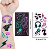 20 Sheets Glow In The Dark Temporary Tattoos Stickers for Adults, Waterproof Blacklight Tattoos Neon Temporary Tattoos for Women Birthday Gifts Glow Party Makeup Supplies Party Favors