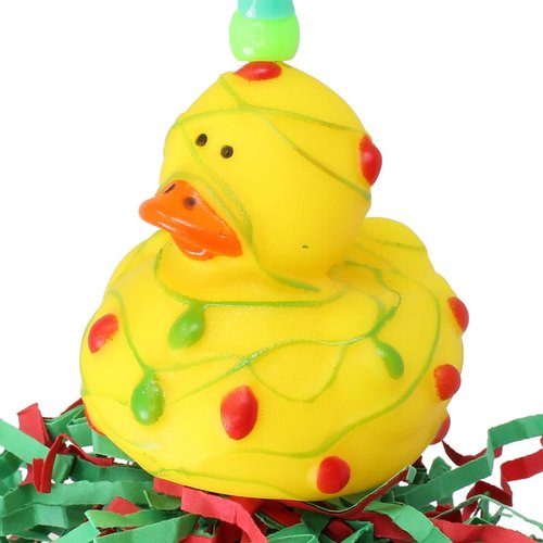 Bonka Bird Toys 3575 Christmas Twinkle Duck Yellow Small Bird Toy Cockatiel Parakeet