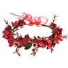 TOECWEGR Christmas Headband Flower Crown Floral Wreath Red Berry Pine Cone Crown Forest Woodland Wedding Halo (SD-A)