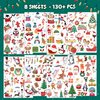 Holiday Temporary Tattoos for Kids Girls Boy Adults, American Holiday Tattoos Stickers, Holiday Party Favors Gifts, Holiday Stocking Stuffers for Kids, Holiday Goodie Bag Stuffers (CHRISTMAS 2)