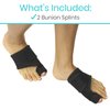 Vive Bunion Brace (Pair) - Big Toe Corrector Straightener with Splint - Hallux Valgus Pad, Joint Pain Relief, Alignment Treatment - Orthopedic Sleeve Foot Wrap Support for Men and Women (Black)