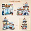 Japanese Street View Ice Drink Shop Mini Building Blocks Toys Model Set, MOC Creative DIY Simulation Architecture, 668 PCS Mini Bricks Construction Halloween Building Toy Sets for Girls Boys 3+