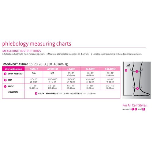 medi Assure, 15-20 mmHg, Calf High Compression Stockings, Open Toe