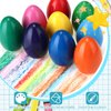 Spakon 9 Colors Toddler Crayons Egg Crayons Palm Grasp Crayons Washable Crayons Paint Crayons for Kids Ages 1-3