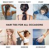 Kitsch Spiral Hair Ties for Women, Coil Hair Ties for Thick Hair, No Crease Hair Tie, Spiral Hair Ties No Damage, Hair Coils & Phone Cord Hair Ties for Thin Hair, Hair Ties Spiral, 4pcs (Brunette)