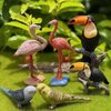 Gemini&Genius Bird Toys for Kids, Jungle Animal Bird Figures Gift Toys, 6Pcs Toucan, Parrot and Flamingo Action Figures. Great for Christmas Stocking Stuffed Toys, Garden Decorations or Cake Toppers