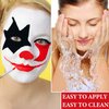 3 Pcs White Black Face Body Paint,Water Based Face Painting Kit for White Joker Zombie Clown Costume Special Effects Makeup Kit,Halloween Red Face Paint Makeup Kit for Adults Halloween SFX Makeup