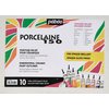Pebeo Porcelaine 150 China Paint Set of 10, 10 Count (Pack of 1), 10 Assorted Outliners, 6 Fl Oz