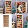 Homoyoyo Doll House Model Doll Storage Cabinet 1 12 Scale Wooden Bookshelf Miniature Wood Furniture Wood Decor Mini Furniture Doll House Furniture Small Wooden Bookshelf Mini House Supply