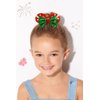 Red Christmas Scrunchies with Bow and Sequins, Velvet Mouse Ear Hair Ties for Women and Girls, Festive Holiday Ponytail Accessories and Party Favors